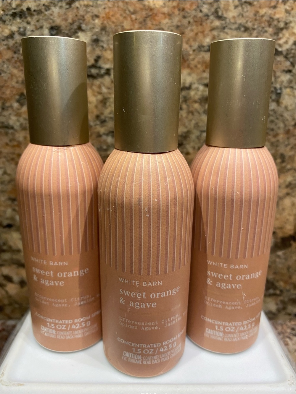 3) SWEET ORANGE & AGAVE B&BW Concentrated Room Sprays, ea 1.5 oz / 42.5 g, NWT